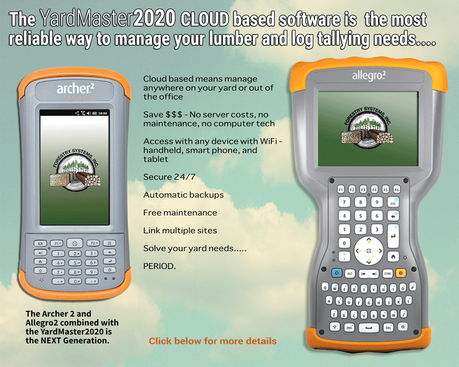 handheld log and lumber tally and inventory | Forestry Systems